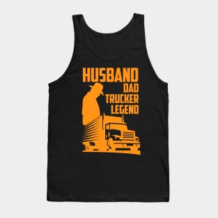 Husband Dad Trucker Legend Tank Top